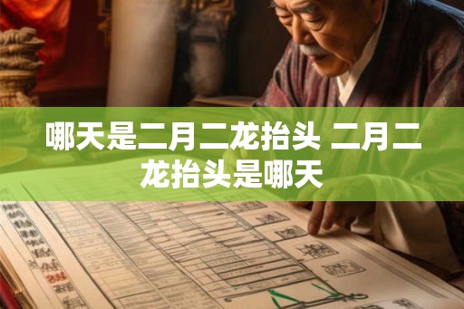 哪天是二月二龙抬头 二月二龙抬头是哪天