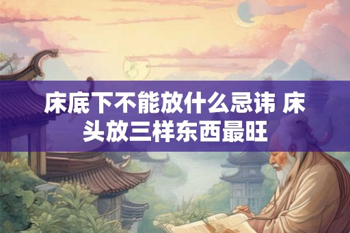 床底下不能放什么忌讳 床头放三样东西最旺
