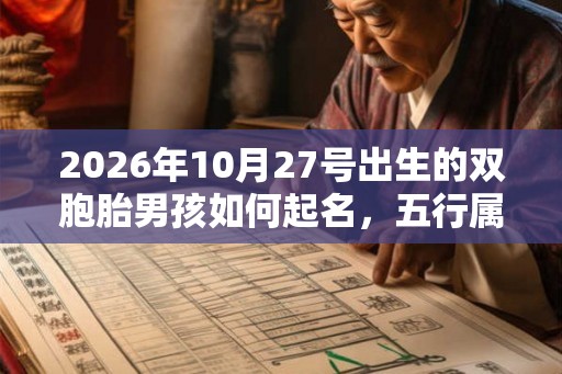 2026年10月27号出生的双胞胎男孩如何起名,五行属什么 2026年10月27号出生的双胞胎男孩如何起名,五行属什么