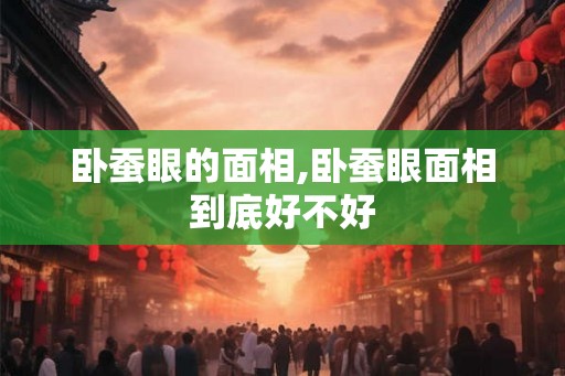 卧蚕眼的面相,卧蚕眼面相到底好不好