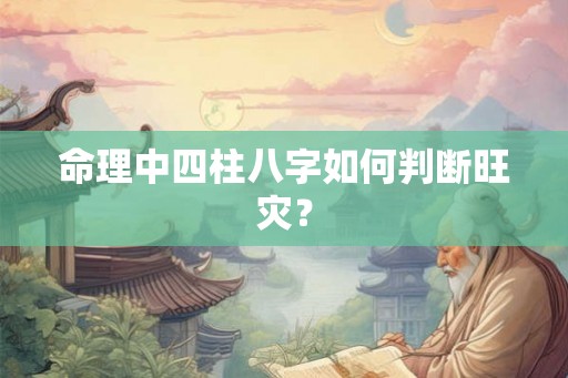 命理中四柱八字如何判断旺灾？