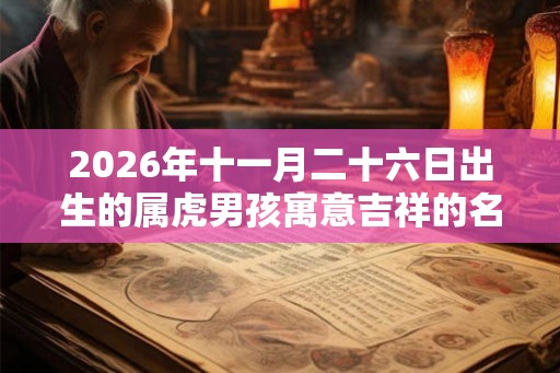2026年十一月二十六日出生的属虎男孩寓意吉祥的名字推荐