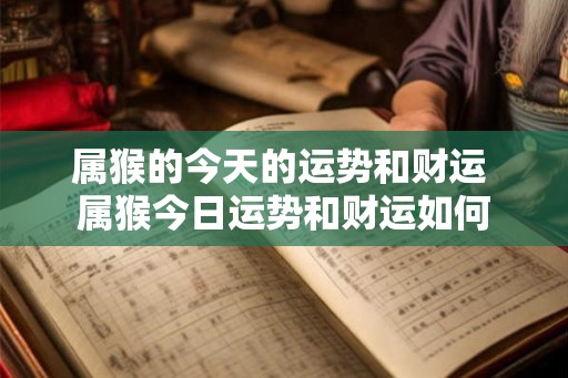 属猴的今天的运势和财运 属猴今日运势和财运如何