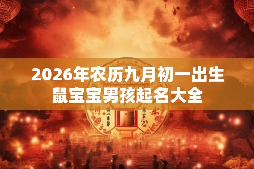 2026年农历九月初一出生鼠宝宝男孩起名大全
