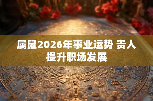 属鼠2026年事业运势 贵人提升职场发展 属鼠2026年事业运势 贵人提升职场发展