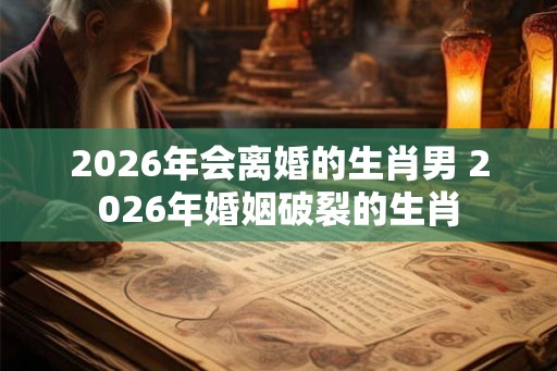 2026年会离婚的生肖男 2026年婚姻破裂的生肖