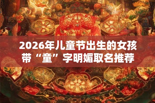 2026年儿童节出生的女孩带“童”字明媚取名推荐