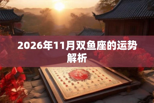 2026年11月双鱼座的运势解析