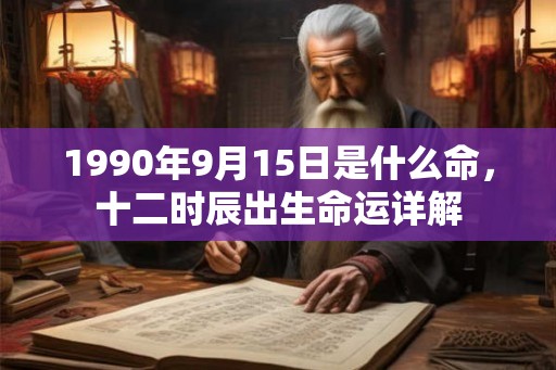 1990年9月15日是什么命，十二时辰出生命运详解