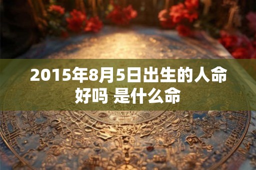 2015年8月5日出生的人命好吗 是什么命