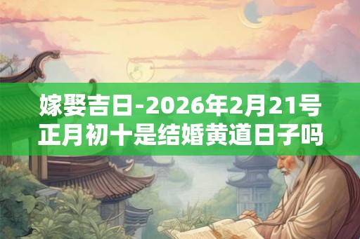 嫁娶吉日-2026年2月21号正月初十是结婚黄道日子吗