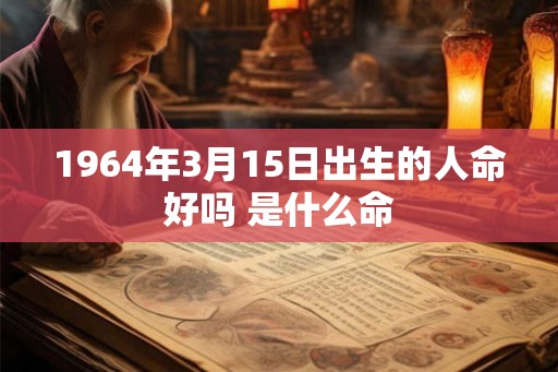 1964年3月15日出生的人命好吗 是什么命