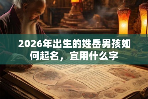 2026年出生的姓岳男孩如何起名，宜用什么字