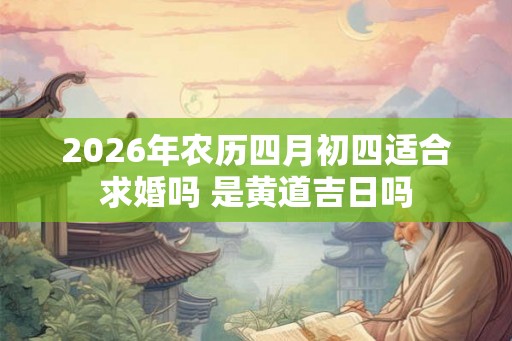 2026年农历四月初四适合求婚吗 是黄道吉日吗