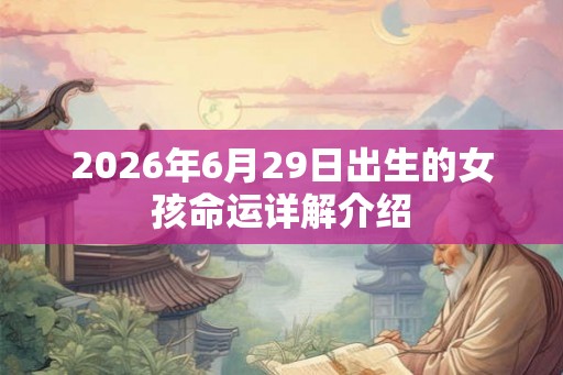 2026年6月29日出生的女孩命运详解介绍