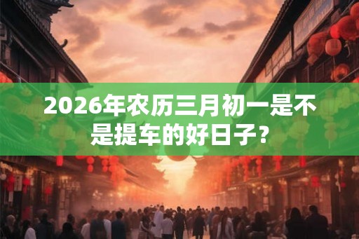 2026年农历三月初一是不是提车的好日子？