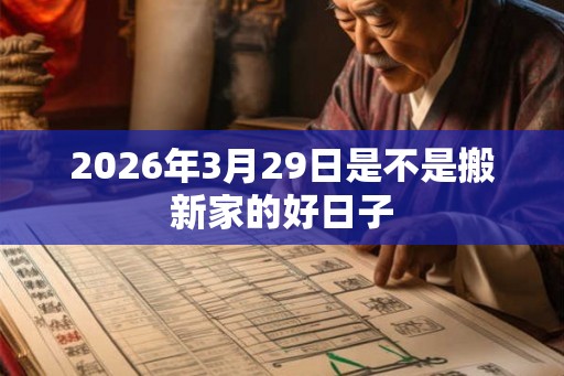 2026年3月29日是不是搬新家的好日子