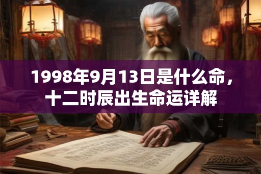 1998年9月13日是什么命，十二时辰出生命运详解