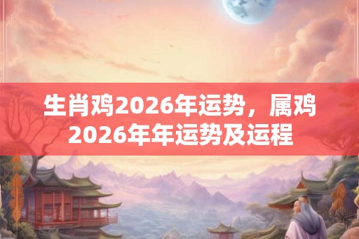 生肖鸡2026年运势，属鸡2026年年运势及运程