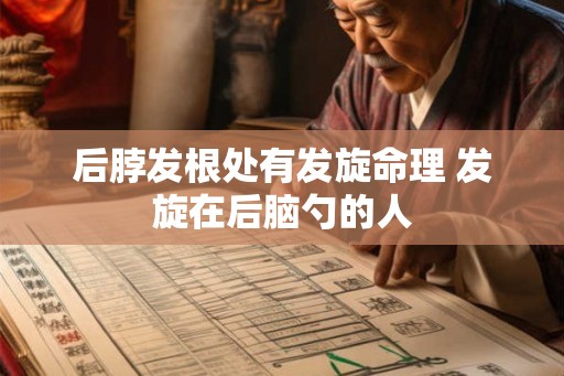 后脖发根处有发旋命理 发旋在后脑勺的人