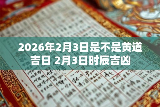 2026年2月3日是不是黄道吉日 2月3日时辰吉凶