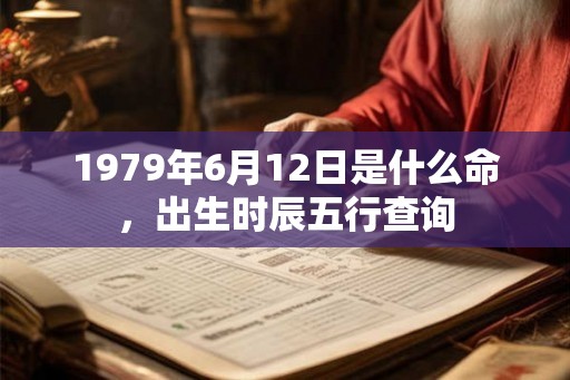 1979年6月12日是什么命，出生时辰五行查询