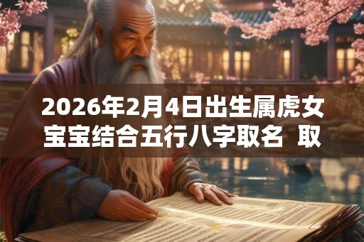2026年2月4日出生属虎女宝宝结合五行八字取名  取名带什么字好