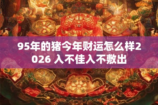 95年的猪今年财运怎么样2026 入不佳入不敷出