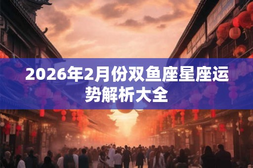 2026年2月份双鱼座星座运势解析大全
