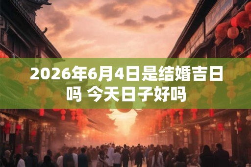 2026年6月4日是结婚吉日吗 今天日子好吗