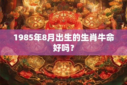 1985年8月出生的生肖牛命好吗？