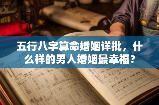 五行八字算命婚姻详批，什么样的男人婚姻最幸福？