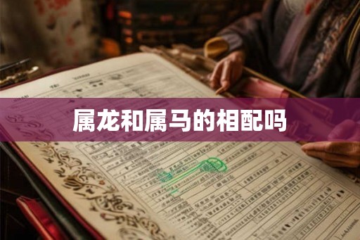 属龙和属马的相配吗