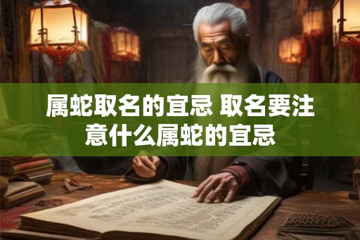 属蛇取名的宜忌 取名要注意什么属蛇的宜忌
