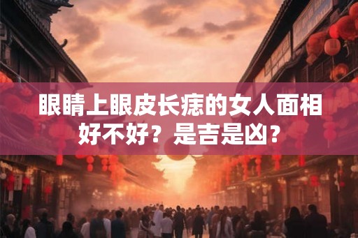 眼睛上眼皮长痣的女人面相好不好？是吉是凶？