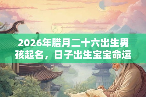2026年腊月二十六出生男孩起名，日子出生宝宝命运？