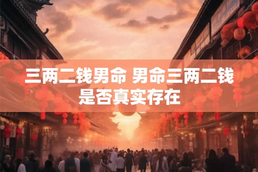 三两二钱男命 男命三两二钱是否真实存在