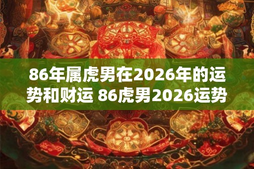 86年属虎男在2026年的运势和财运 86虎男2026运势及财运如何 86年属虎男在2026年的运势和财运 86虎男2026运势及财运如何