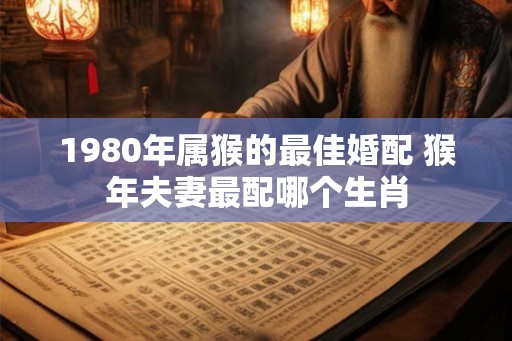 1980年属猴的最佳婚配 猴年夫妻最配哪个生肖
