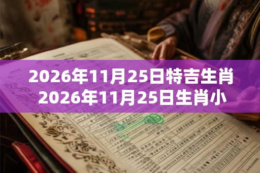 2026年11月25日特吉生肖 2026年11月25日生肖小运播报