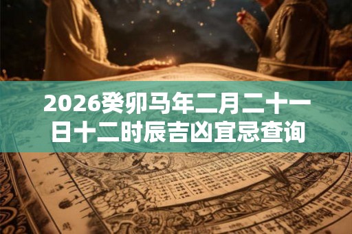 2026癸卯马年二月二十一日十二时辰吉凶宜忌查询