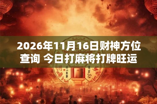 2026年11月16日财神方位查询 今日打麻将打牌旺运方位