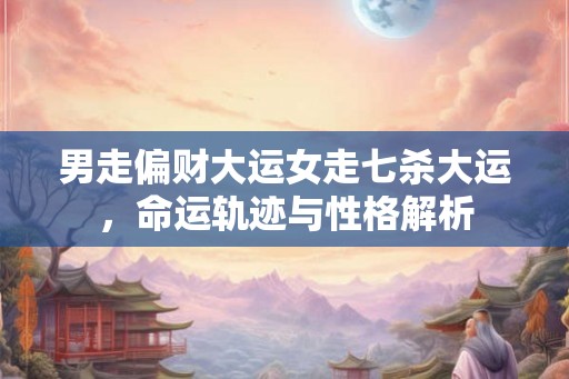 男走偏财大运女走七杀大运，命运轨迹与性格解析