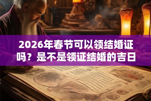 2026年春节可以领结婚证吗？是不是领证结婚的吉日？