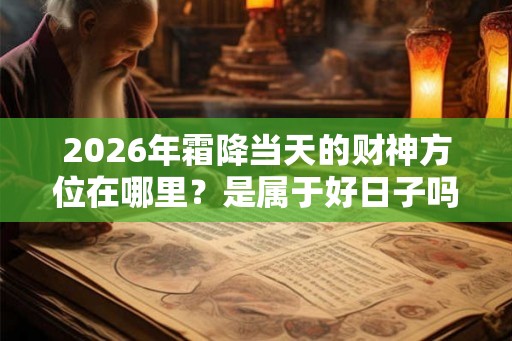 2026年霜降当天的财神方位在哪里？是属于好日子吗？