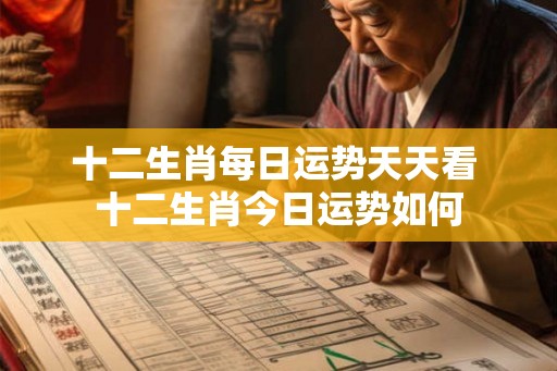 十二生肖每日运势天天看 十二生肖今日运势如何