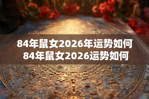 84年鼠女2026年运势如何 84年鼠女2026运势如何