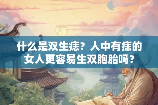 什么是双生痣？人中有痣的女人更容易生双胞胎吗？