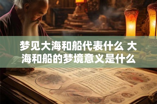 梦见大海和船代表什么 大海和船的梦境意义是什么