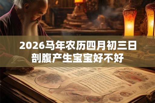 2026马年农历四月初三日剖腹产生宝宝好不好 2026马年农历四月初三日剖腹产生宝宝好不好